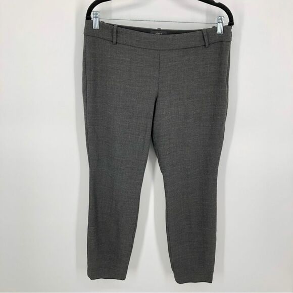 J. Crew Minnie Pants Womens 8 Gray Wool Bi Stretch Dressy Casual Ankle - Picture 1 of 8